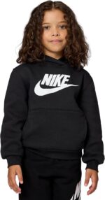 Nike Kids' Sportswear Club Fleece Pullover Hoodie (Large Swoosh Logo)