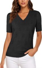 Ninedaily Women's Tops Short Sleeve Sweater Knit T-Shirts Dressy Casual Blouses - Image 2