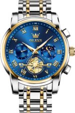 OLEVS Watches Men Waterproof Luxury Big Face Mens Watch Stainless Steel Quartz Analog Dress Watches for Men Luminous Multifunction Man Watch Relojes De Hombre