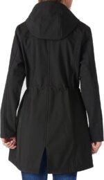 Outdoor Ventures Women's Lightweight Waterproof Fleece Lined Hooded Softshell Rain Jacket, Warm Windbreaker Long Coat - Image 2