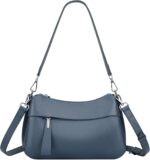 Over Earth Genuine Leather Crossbody Bags for Women Small Crossbody Handbag Shoulder Purses with 2 Detachable Straps