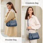 Over Earth Genuine Leather Crossbody Bags for Women Small Crossbody Handbag Shoulder Purses with 2 Detachable Straps - Image 2