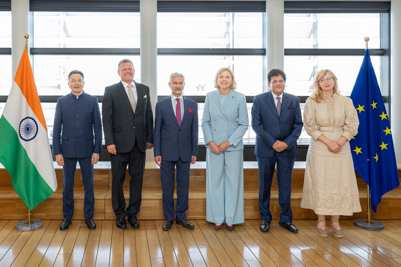 EU commissioners and India's trade, commerce and technology ministers met for the Trade and Technology Council in Brussels on Wednesday.