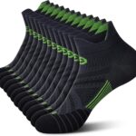 PAPLUS Compression Socks for Men & Women, 2/4/6 Pairs Ankle Running Socks with Arch Support, Ankle Support, Plantar Fasciitis