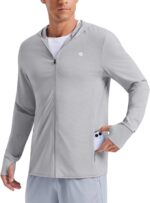 PINSPARK Men's UPF50+ Full Zip Outdoor Hoodies Lightweight Sun Protection Long Sleeve Jacket for Fishing Hiking with Pockets
