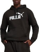 PUMA Mens Essentials No. 1 Logo Hoodie Casual Outerwear Casual - Black - Image 2