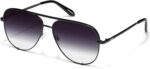 QUAY Polarized Unisex Aviator Sunglasses, UV Protection, Oversized Fashion Accessories for On The Go Lifestyle