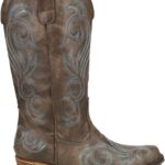 ROPER Womens Riley Embroidered Snip Toe Casual Boots Mid Calf Low Heel 1-2"