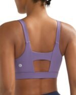 RUNNING GIRL Sports Bra for Women High Support, Molded Cup Supportive High Impact Sports Bras with Sewn in Pads