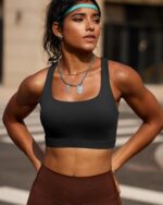 RUNNING GIRL Sports Bras for Women, Molded Cup High Impact Sports Bra Workout Bras for Women High Support Racerback - Image 2