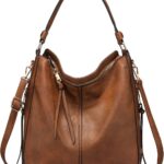 Realer Hobo Crossbody Bags for Women Designer Faux Leather Hobo Handbags Retro Large Size Shoulder Bag Bucket Purse