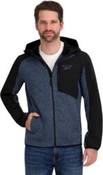 Reebok Men's Full Zip Hooded Sweater Fleece Jacket