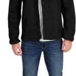 Reebok Men's Mock Neck Zip-up Textured Fleece Shell Jacket