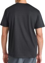 Reebok Men's Reflective Small Logo Crewneck T-Shirt, Standard Fit, Lightweight Cool Touch Jersey Fabric - Image 2