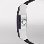 Relic by Fossil Men's Jake Three-Hand Day Date Watch, Silver Stainless Steel and Black Silicone Band Watch for Men - Image 2