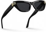 Retro Cat Eye Sunglasses for Women Polarized Sunglasses Womens Vintage Cateye Fashion Shads Trendy Style Sun Glasses