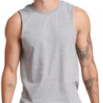 Russell Athletic Men's Dri-Power Cotton Blend Sleeveless Muscle Shirts,Moisture Wicking,Odor Protection, UPF 30+, Sizes S-4X