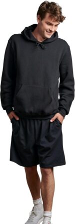 Russell Athletic Men's Relaxed Fit 9" Cotton Shorts with Pockets, Adjustable Elastic Waist, Sizes S-4X - Image 2