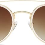 SOJOS Retro Vintage Round Polarized Sunglasses for Women Men Double Bridge Circle Sunnies SJ1104