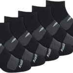 Saucony Men's Rundry Mesh Ventilating Comfort Fit Performance Quarter Socks (6, 12 Pairs)