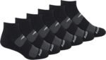 Saucony Men's Rundry Mesh Ventilating Comfort Fit Performance Quarter Socks (6, 12 Pairs)