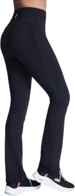 Skechers Women's Go Walk High Waisted Pant Joy – 4-Way Stretch, Moisture-Wicking, Layered Waistband