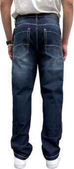 Southpole Mens Mid Rise Stretchable Straight Relaxed Fit Cross Hatch Denim Pants - Image 2