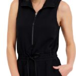 Spyder Women's Harmony Scuba Knit French Terry Sleeveless Romper