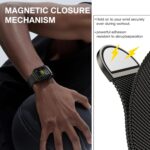 Stainless Steel Milanese Loop Compatible with Apple Watch Bands 46mm 44mm 45mm 49mm men and women, Magnetic Clasp Replacement for iWatch Ultra Series 11 10 9 8 7 SE 6 5 4 3 2 1 - Image 2