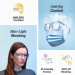 Stoggles Square Z87.1 Certified Polycarbonate Safety Glasses, Scratch & Shatter-Proof, Blue-Light & UV Blocking Lens, Top & Side Shields, Anti-Fog Dip Coated, Durable, Protective & Stylish Eyewear - Image 2