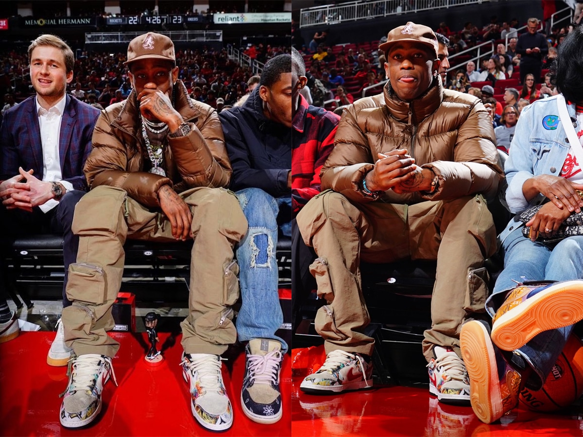 Style guide how to dress like travis scott courtside wearing a house