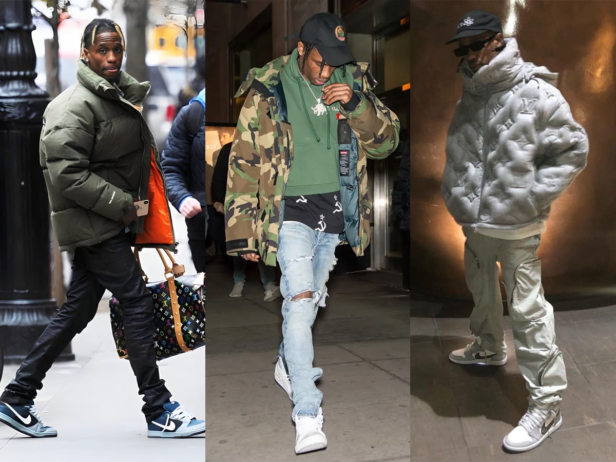 travis scott different outfits