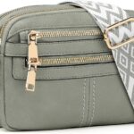 TANTOMI Crossbody Bags for Women, 6-Pockets Cross Body Purse, Vegan Leather Handbags Shoulder Bag for Travel, Gifts for Women