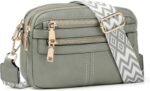 TANTOMI Crossbody Bags for Women, 6-Pockets Cross Body Purse, Vegan Leather Handbags Shoulder Bag for Travel, Gifts for Women