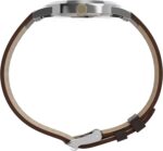Timex Men's Main Street 38mm Watch - Brown Strap Green Dial Silver-Tone Case - Image 2