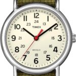 Timex Weekender 38mm Unisex Analog Watch | INDIGLO Backlight | Adjustable Durable Nylon Fabric Slip Through Strap | 24 Hour Time