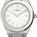 Timex Women's Analogue Quartz Watch Q Continental with Stainless Steel Bracelet, Silver, bracelet