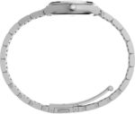 Timex Women's Analogue Quartz Watch Q Continental with Stainless Steel Bracelet, Silver, bracelet - Image 2