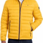 Tommy Hilfiger Mens Embroidered Logo Puffer Jacket