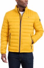 Tommy Hilfiger Mens Embroidered Logo Puffer Jacket