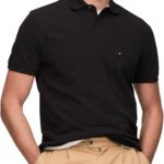 Tommy Hilfiger Men's Short Sleeve Polo Shirts in Classic Fit with Stretch and Organic Pique Cotton