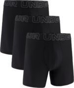 Under Armour 3-Pack Performance Tech Mesh Solid 6" Boxer Briefs