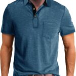 Uposiut Mens Polo Shirts Long/Short Sleeve Mens Shirts Casual Stylish Cotton True Classic Basic Tee Shirts