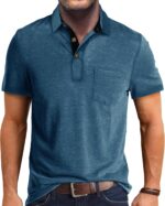 Uposiut Mens Polo Shirts Long/Short Sleeve Mens Shirts Casual Stylish Cotton True Classic Basic Tee Shirts