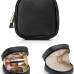 VLANDO Small Pouch for Purse, Mini Water-Resistant Makeup Bag with Pockets | Keeps Makeup Touch-Up Items,Small Personal Essentials Organized,Gift for Women,Ideal for Handbags,Work,Travel