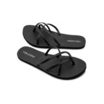 Volcom Women's New School Strappy Flip Flop Flat Slide Sandal