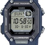 WS-B1000 Series | Men's Digital Watch | (Black) | 100M WR | Step Tracker | LED Illuminator | 100 SEC Chronograph | Daily Alarm | 2-Year Battery