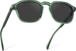 WearMe Pro Men's Polarized Square Sunglasses – Wide Fit, Retro Style, UV400, Lightweight Frame for Driving & Daily Wear