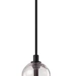 Westinghouse Lighting 6135800 One-Light Indoor Mini Pendant Light, Ceiling Light Fixture, Oil Rubbed Bronze Finish with Clear Seeded Glass