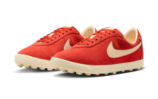 Women's Nike Astrograbber Suede "Light Crimson" (SKU: IQ7611-601). Photo via Nike.